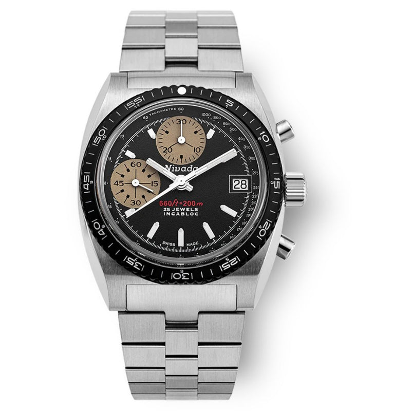Nivada Grenchen Autochron White 38mm Watch 77002A45