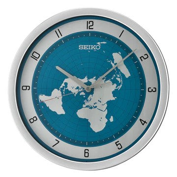 Seiko Quartz Blue Dial Aluminium Wall Clock