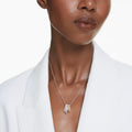 Swarovski Hyperbola Pendant, Mixed Cuts, White, Mixed Metal Finish