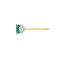 Emerald and Diamond 3 Stone, 18ct Yellow Gold Ring