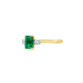 Emerald and Diamond 3 Stone, 18ct Yellow Gold Ring
