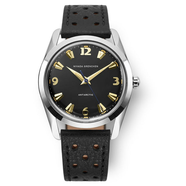 Nivada Grenchen Antarctic 35mm Black & Gold Beige Luminova Watch
