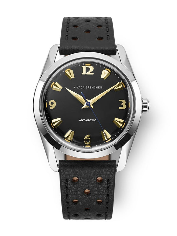 Nivada Grenchen Antarctic 35mm Black & Gold Beige Luminova Watch
