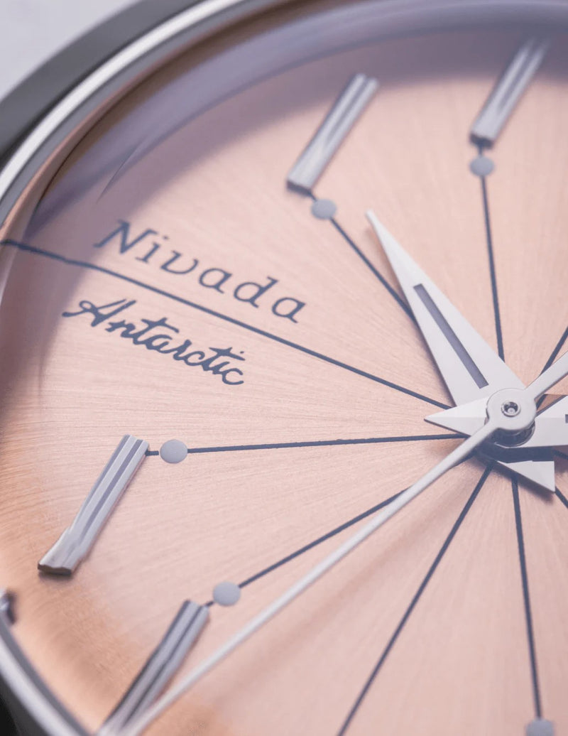 Nivada Grenchen Antarctic Spider 38mm Salmon Date Dial