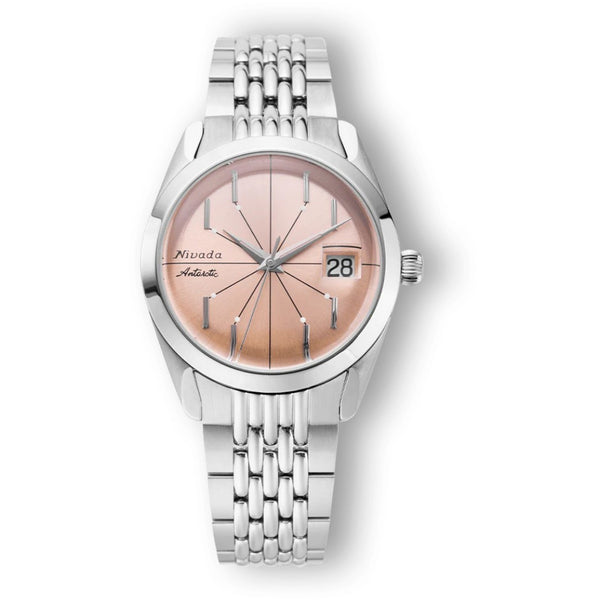 Nivada Grenchen Antarctic Spider 38mm Salmon Date Dial