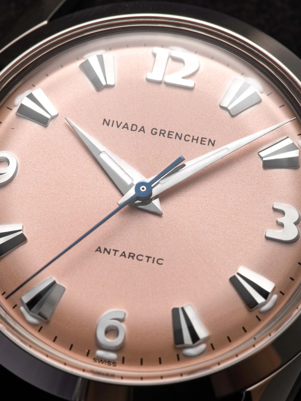 Nivada Grenchen Antarctic 35mm Salmon No Date Limited Edition Watch