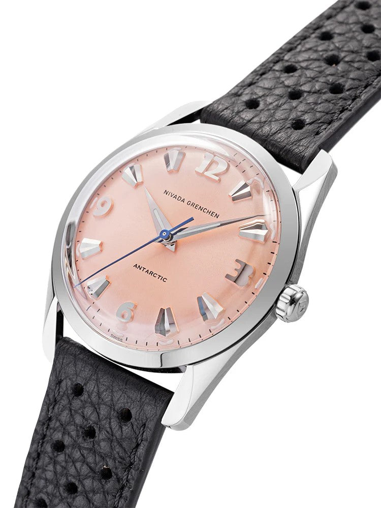 Nivada Grenchen Antarctic 35mm Salmon No Date Limited Edition Watch