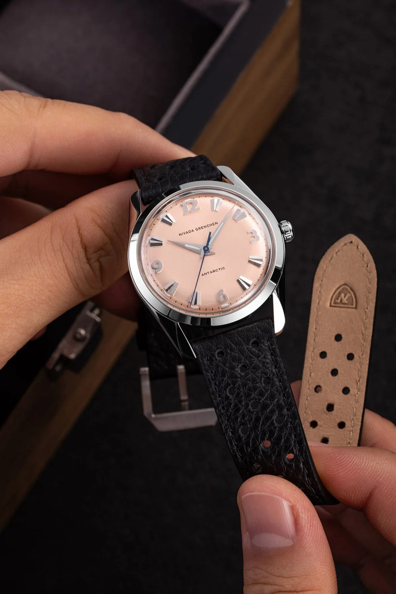 Nivada Grenchen Antarctic 35mm Salmon No Date Limited Edition Watch