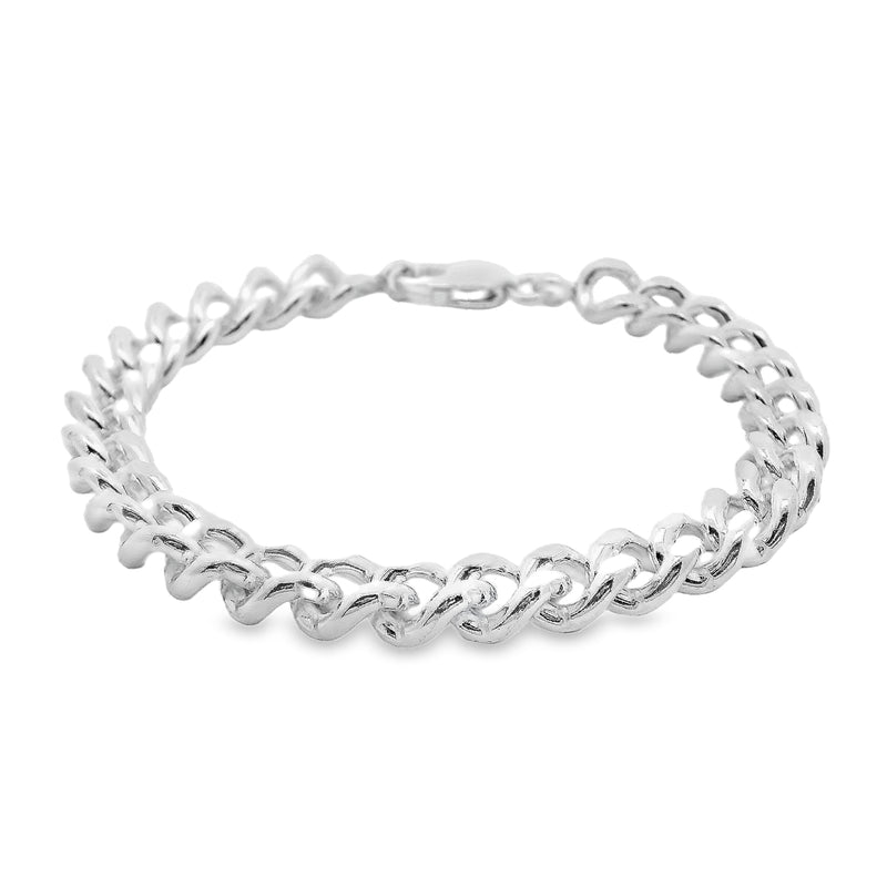 Silver Filed Curb 8.5''/21cm Bracelet