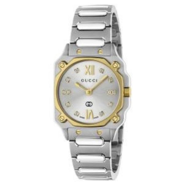 Gucci G-Flat Stainless Steel 30mm Black Watch YA166505