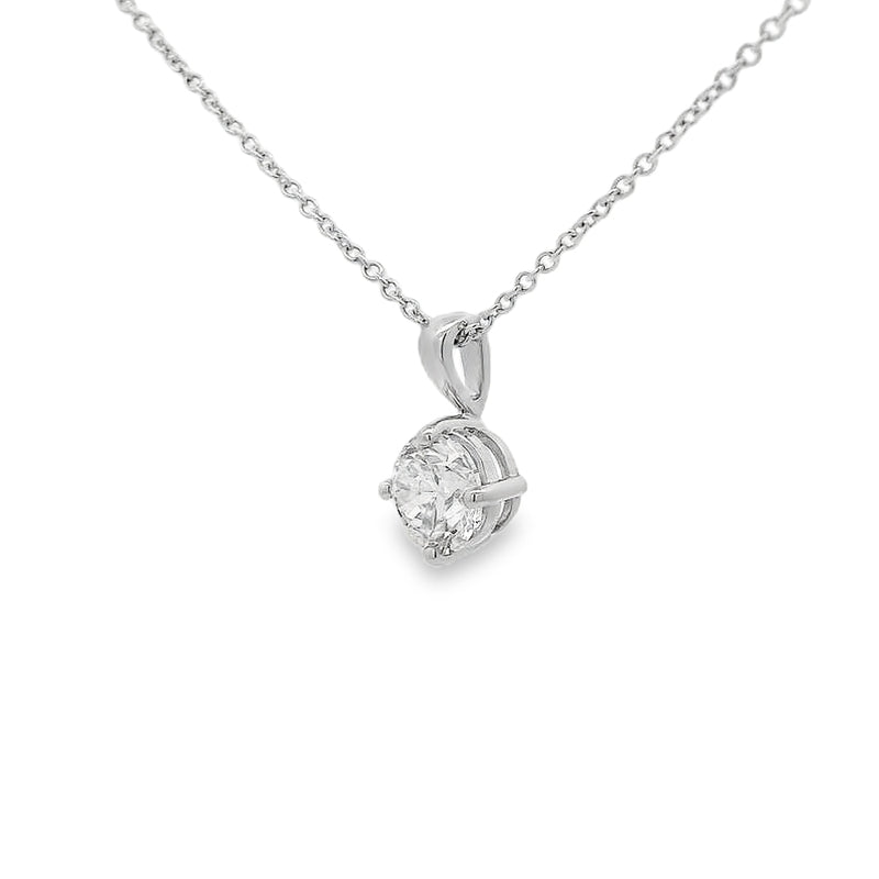 Diamond 18ct White Gold 1.00ct Round Brilliant Cut Pendant