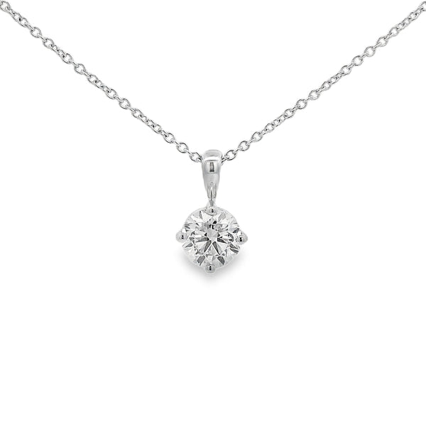 Diamond 18ct White Gold 1.00ct Round Brilliant Cut Pendant