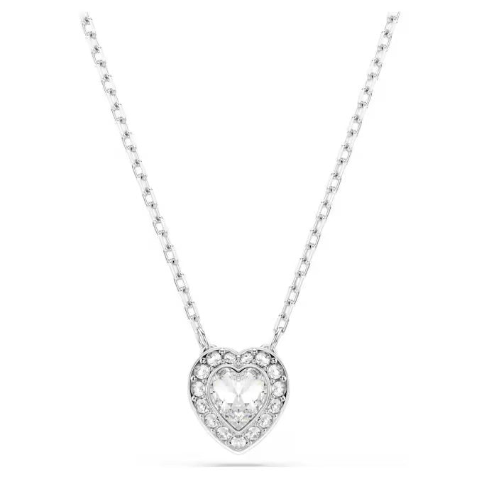 Swarovski Ariana Grande x Swarovski pendant, Mixed cuts, Heart, White, Rhodium plated