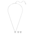 Swarovski Ariana Grande x Swarovski set, Mixed cuts, Heart, White, Rhodium plated