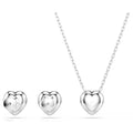 Swarovski Ariana Grande x Swarovski set, Mixed cuts, Heart, White, Rhodium plated