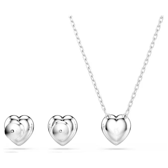 Swarovski Ariana Grande x Swarovski set, Mixed cuts, Heart, White, Rhodium plated