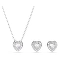 Swarovski Ariana Grande x Swarovski set, Mixed cuts, Heart, White, Rhodium plated