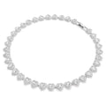 Swarovski Ariana Grande x Swarovski Tennis necklace, Mixed cuts, Heart, White, Rhodium plated