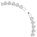 Swarovski Ariana Grande x Swarovski Tennis necklace, Mixed cuts, Heart, White, Rhodium plated