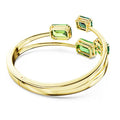 Swarovski Millenia bangle, Octagon cut, Green, Gold-tone plated