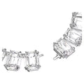 Swarovski Millenia necklace, Oversized crystals, Octagon cut, White, Rhodium plated