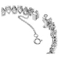 Swarovski Matrix Tennis bracelet, Pear cut, White, Rhodium plated
