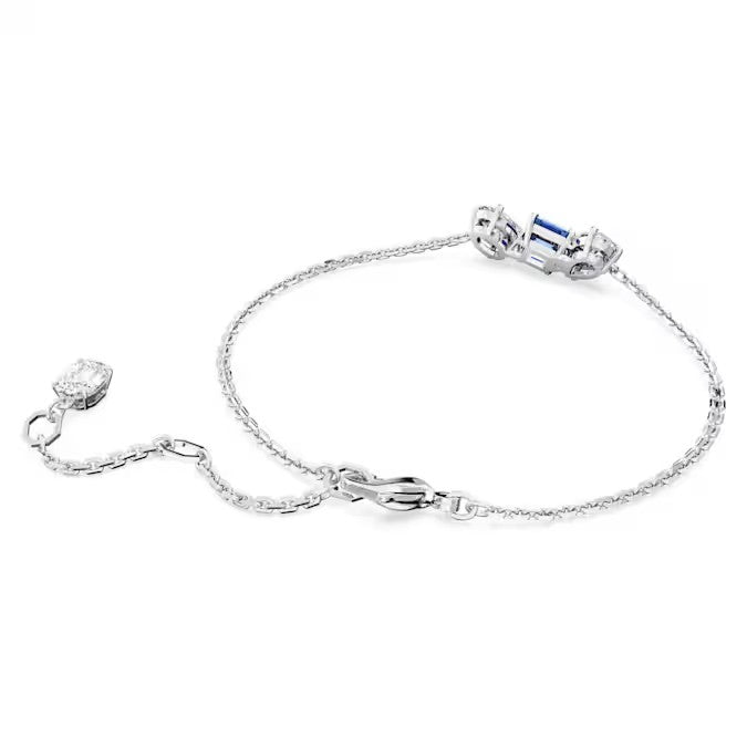 Swarovski Mesmera bracelet, Mixed cuts, Blue, Rhodium plated