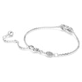 Swarovski Hyperbola bracelet, Infinity, White, Rhodium plated