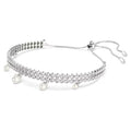 Swarovski Ariana Grande x Swarovski bracelet, Crystal pearl, Round cut, White, Rhodium plated