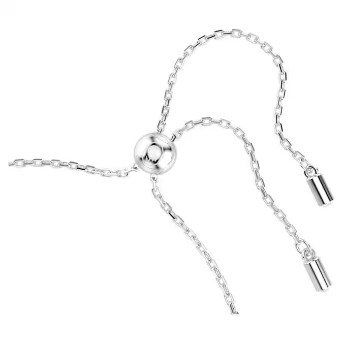 Swarovski Ariana Grande x Swarovski bracelet, Crystal pearl, Round cut, White, Rhodium plated