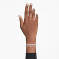 Swarovski Ariana Grande x Swarovski bracelet, Crystal pearl, Round cut, White, Rhodium plated