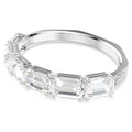 Swarovski Millenia bangle, Octagon cut, White, Rhodium plated