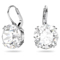 Swarovski Millenia earrings, Round cut, White, Rhodium plated