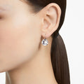Swarovski Millenia earrings, Round cut, White, Rhodium plated