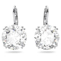 Swarovski Millenia earrings, Round cut, White, Rhodium plated