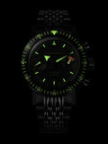 Nivada Grenchen Chronomaster 38mm Full Black Bracelet Watch 85015A19