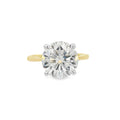 Round Brilliant Cut Single Stone 4.09ct Lab Grown Diamond, 18ct Yellow Gold Ring
