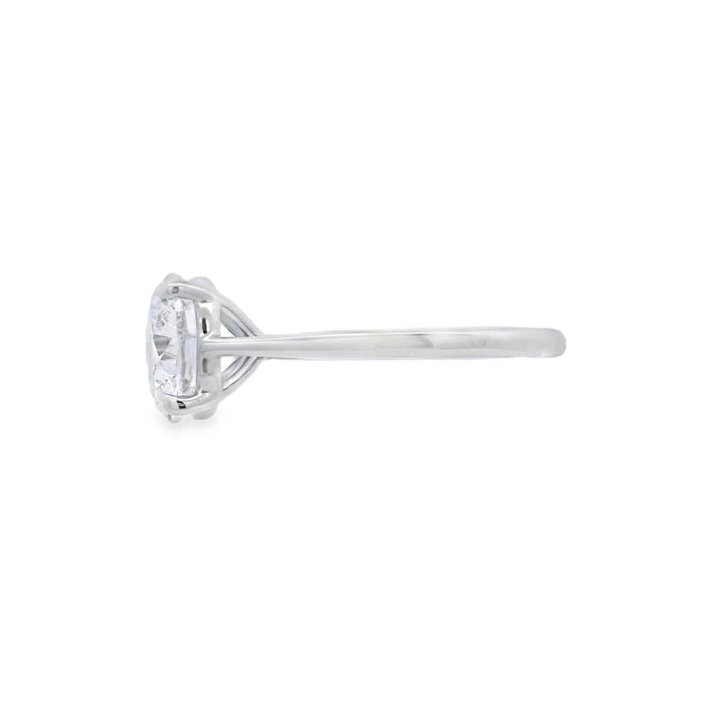 Round Brilliant Cut Single Stone 3.01ct Lab Grown Diamond, Platinum
