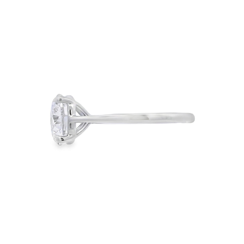 Round Brilliant Cut Single Stone 3.01ct Lab Grown Diamond, Platinum