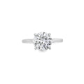 Round Brilliant Cut Single Stone 2.01ct Lab Grown Diamond, Platinum Ring