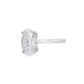 Oval Cut Single Stone 3.32ct Lab Grown Diamond, Platinum