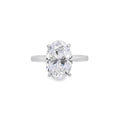 Oval Cut Single Stone 3.32ct Lab Grown Diamond, Platinum