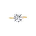 Round Brilliant Cut Single Stone 2.01ct Lab Grown Diamond, 18ct Yellow Gold Ring