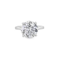 Round Brilliant Cut Single Stone 4.01ct Lab Grown Diamond, Platinum Ring