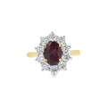 Ruby & Diamond 1.20ct Cluster 18ct Yellow Gold Ring