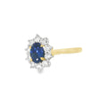 Sapphire & Diamond 1.00ct Cluster 18ct Yellow Gold Ring