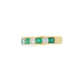 Emerald & Diamond 18ct Yellow Gold Eternity Ring