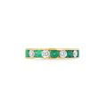 Emerald & Diamond 18ct Yellow Gold Eternity Ring