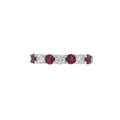 Ruby and Diamond 7 Stone 18ct Yellow Gold Ring