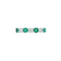 Emerald and Diamond 7 Stone 18ct Yellow Gold Ring